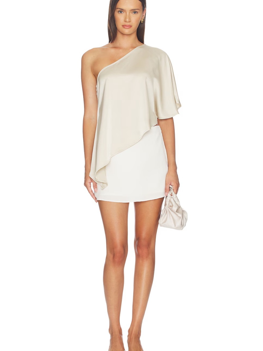 All The Ways Odette Asymmetrical Top in Champagne , Sz. M